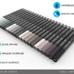 Tooli-art acrylstiften - set 22 grijs
