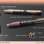 Tooli-art acrylstiften - set 22 huidtinten