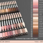 Tooli-art acrylstiften - set 22 huidtinten