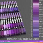 Tooli-art acrylstiften - set 22 paars