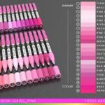 Tooli-art acrylstiften - set 22 roze