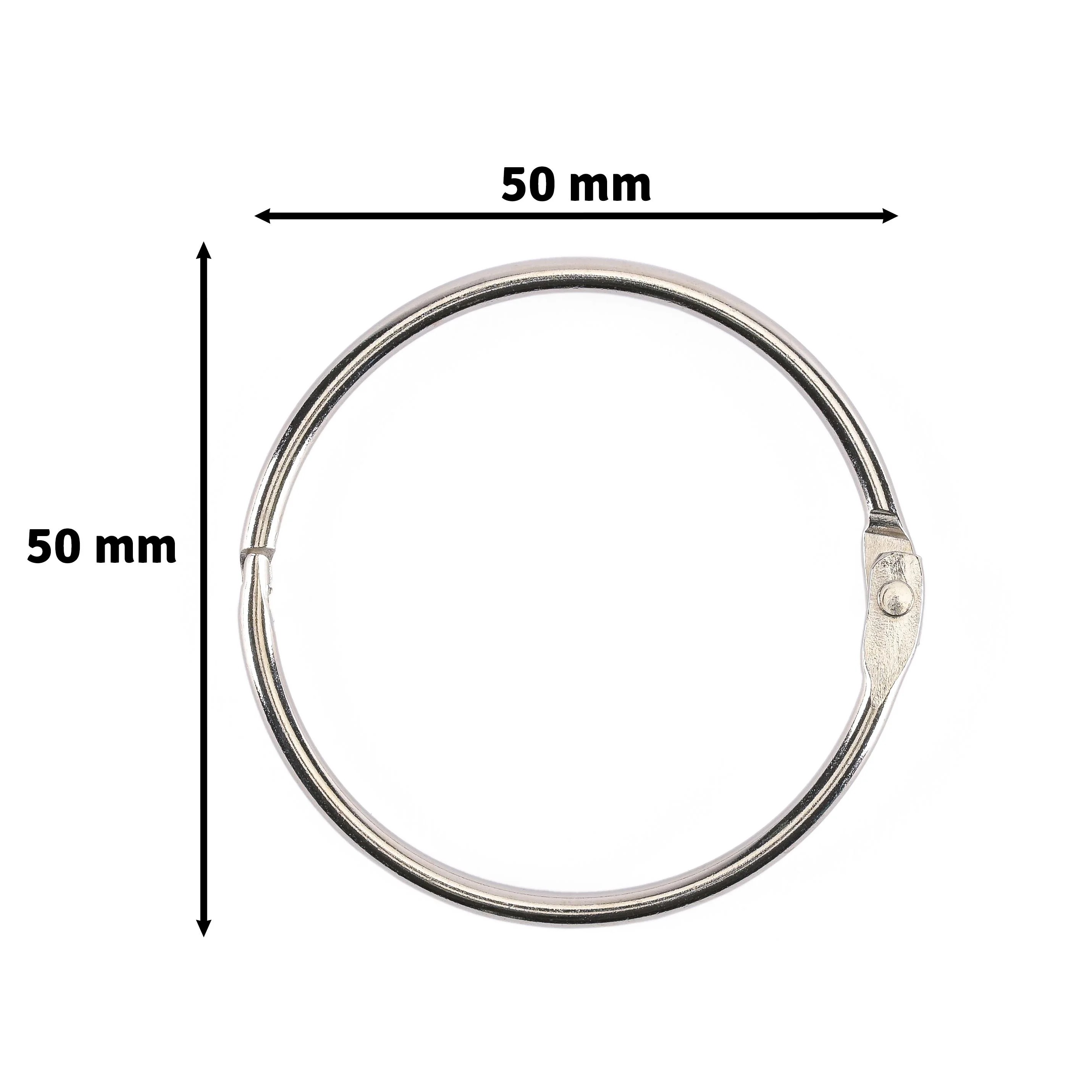 Vaessen Creative bindring - 50mm zilver 12 stuks