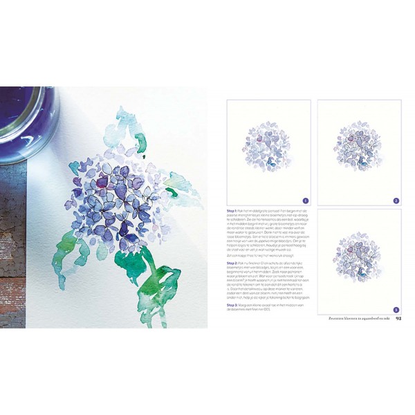 Bloemen in aquarelverf en inkt - Camilla Damsbo Brix
