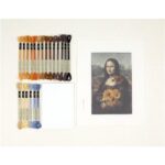 Borduurpakket Mona Lisa & Sunflowers 13,5 x 20,5cm