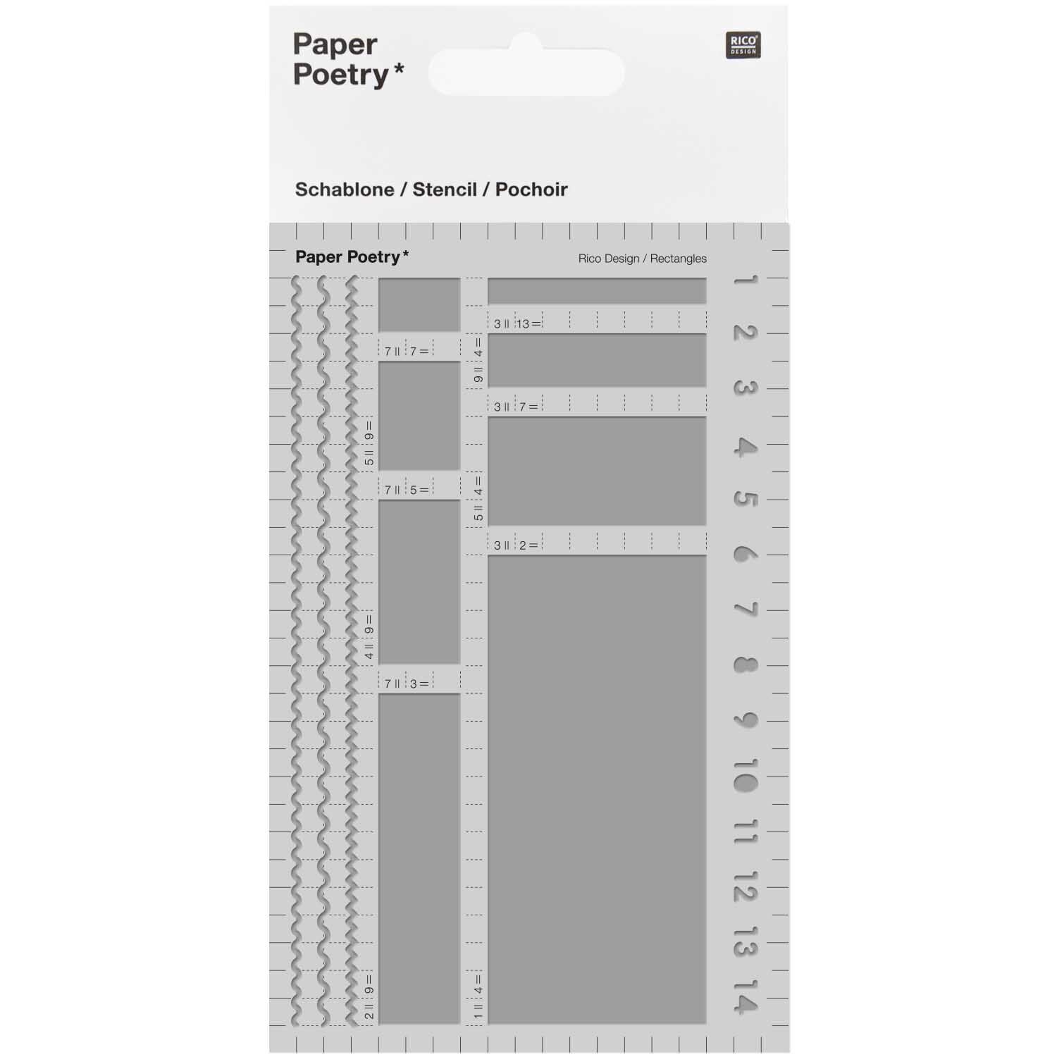 Bullet Journaling Stencils - Rechthoek