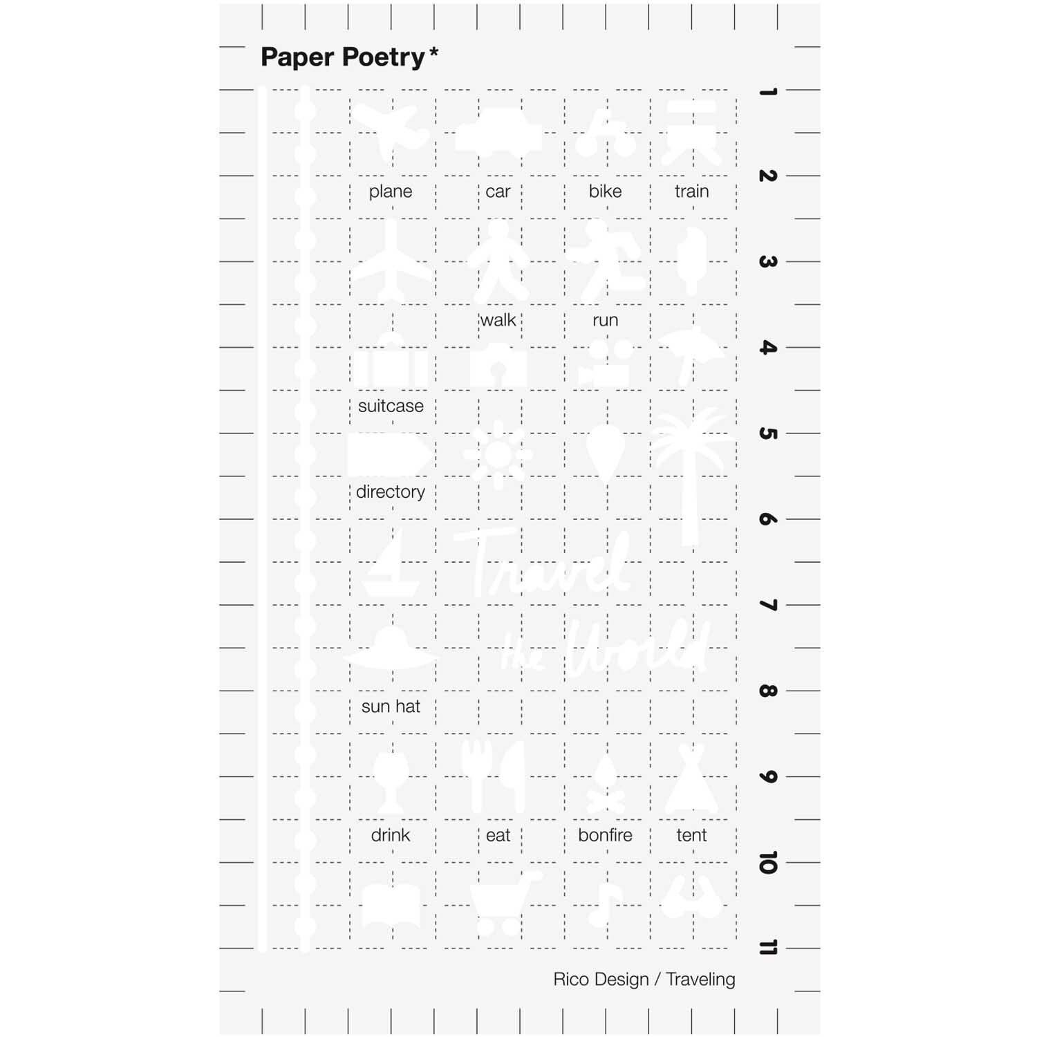 Bullet Journaling Stencils - Reizen