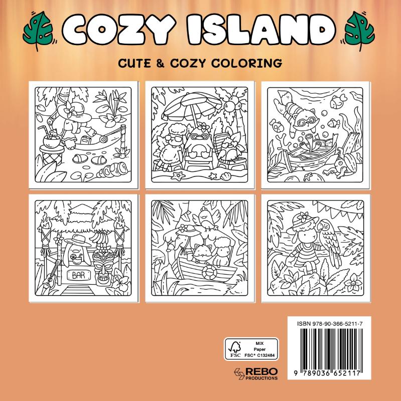 Cute & cozy coloring - cozy island