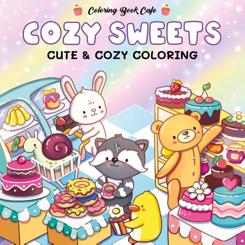 Cute & cozy coloring - cozy sweets
