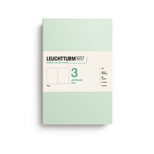Leuchtturm1917 jottbook pur medium - plain - mint green