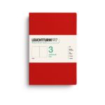 Leuchtturm1917 jottbook pur medium - plain - rood
