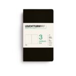 Leuchtturm1917 jottbook pur pocket - blanco - black