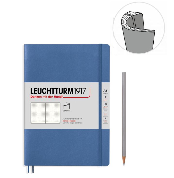 Leuchtturm1917 soft cover medium MC denim