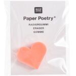 Mini gum in hartvorm - neonrood