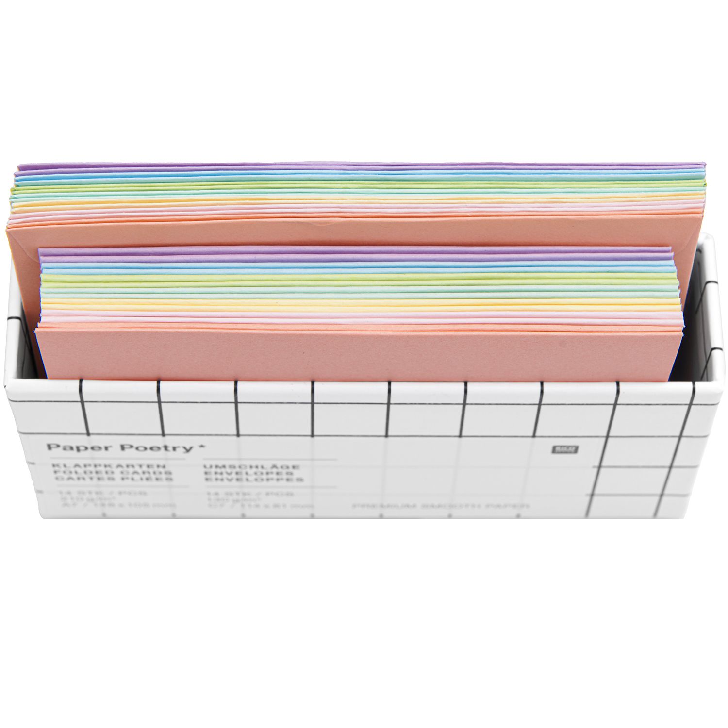 Set kaartjes en enveloppen - pastel- 28 delig