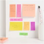 Sticky notes in 4 kleuren en maten - neon mix - 4x100 vellen