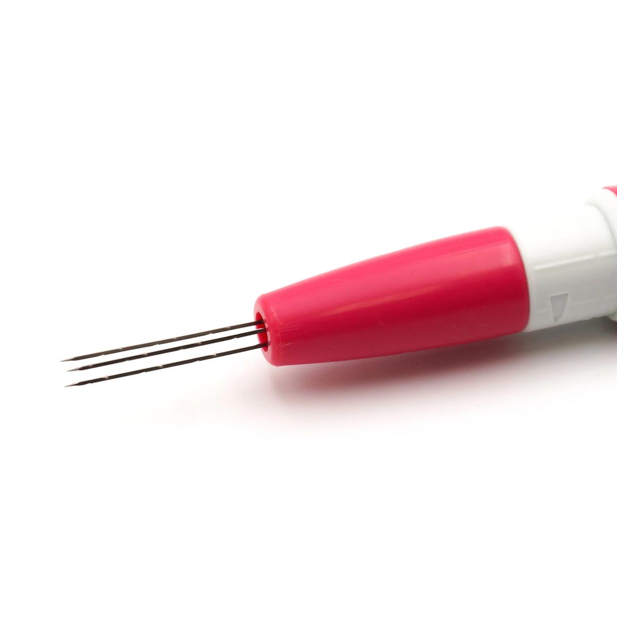 Viltnaald houder roze met 3 naalden