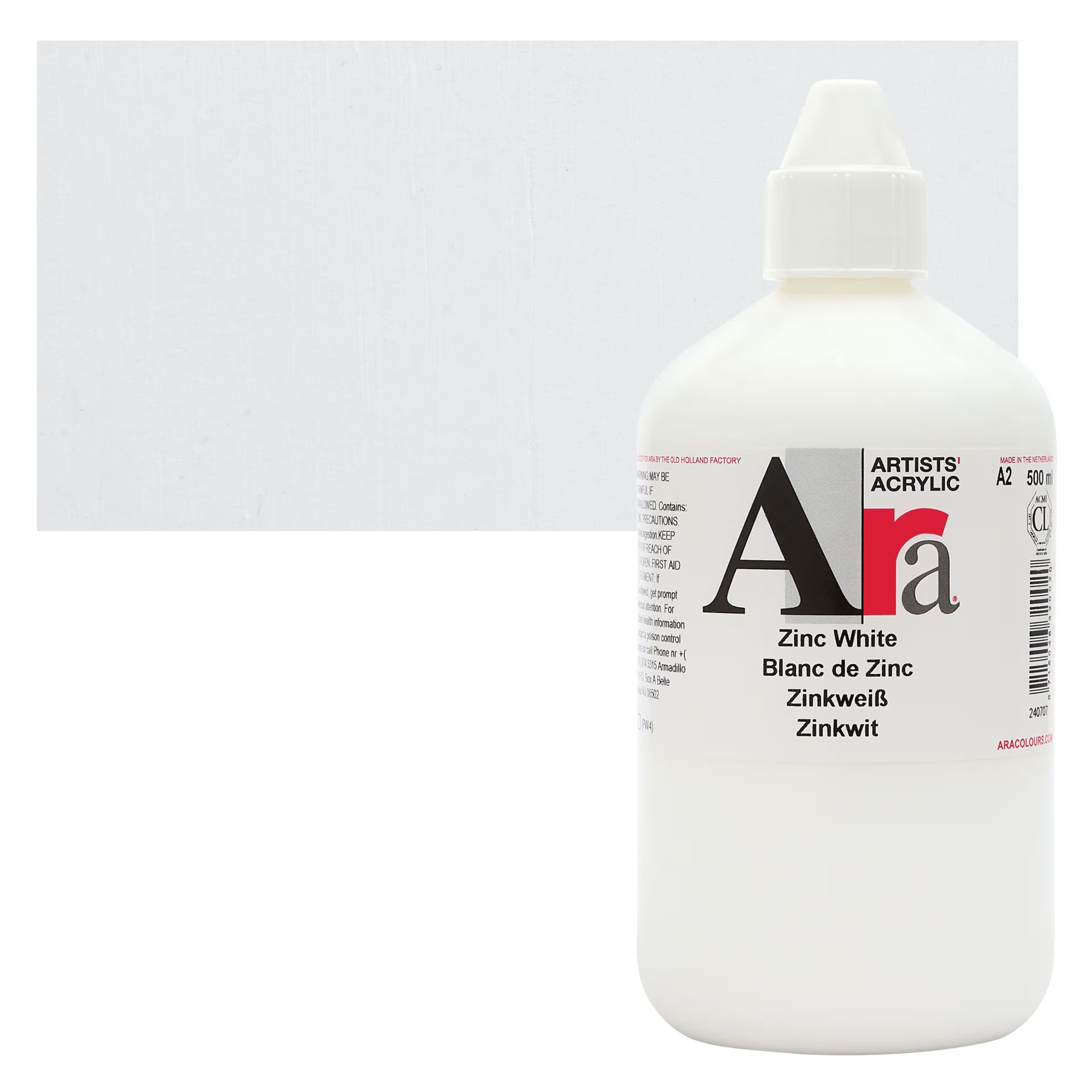 ARA acrylverf 500ml – A2 zinkwit