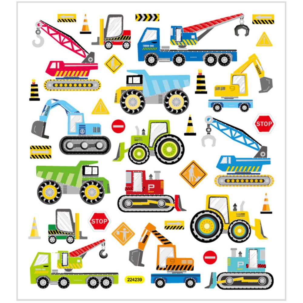 CCHobby stickers - bouwplaats voertuigen