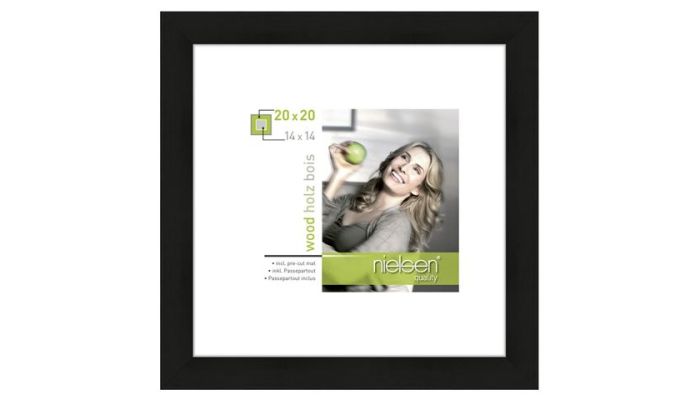 Nielsen wissellijst apollo 20 x 20 zwart incl. passe-partout