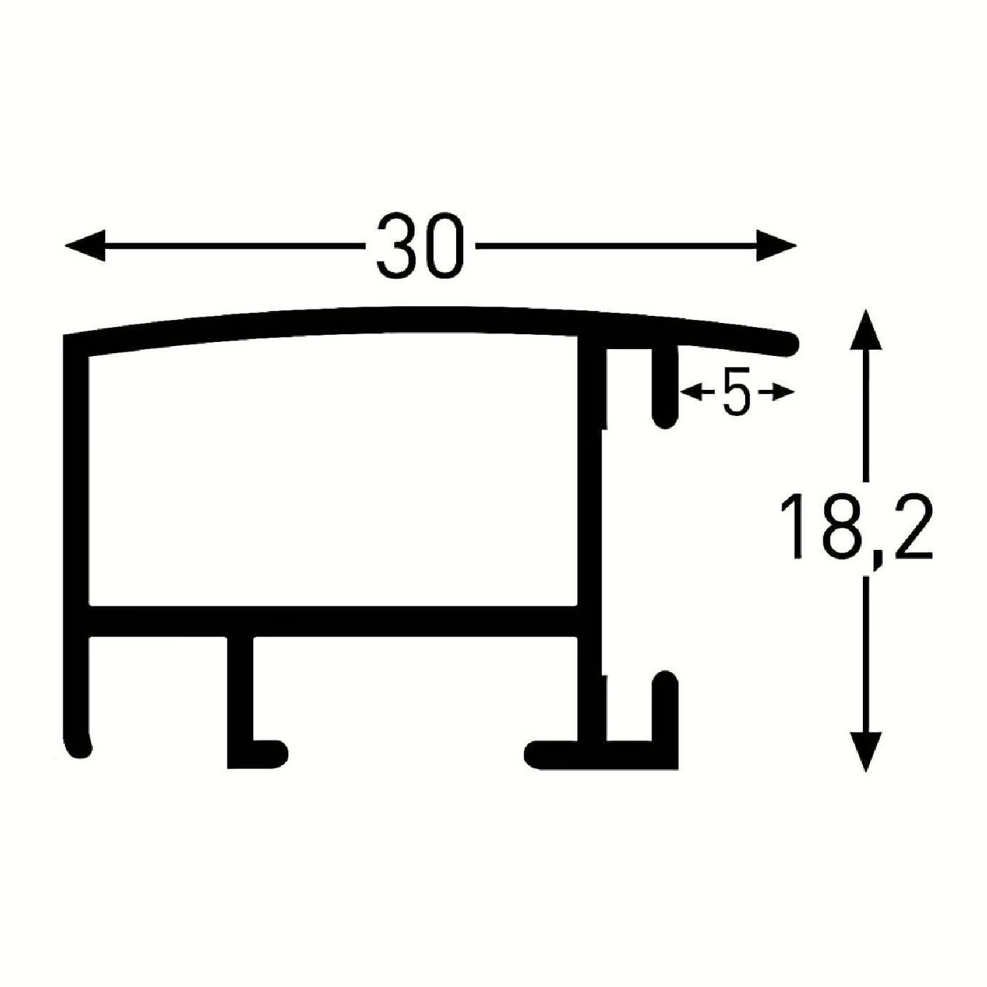 Nielsen wissellijst Largo 30 x 40 - zwart