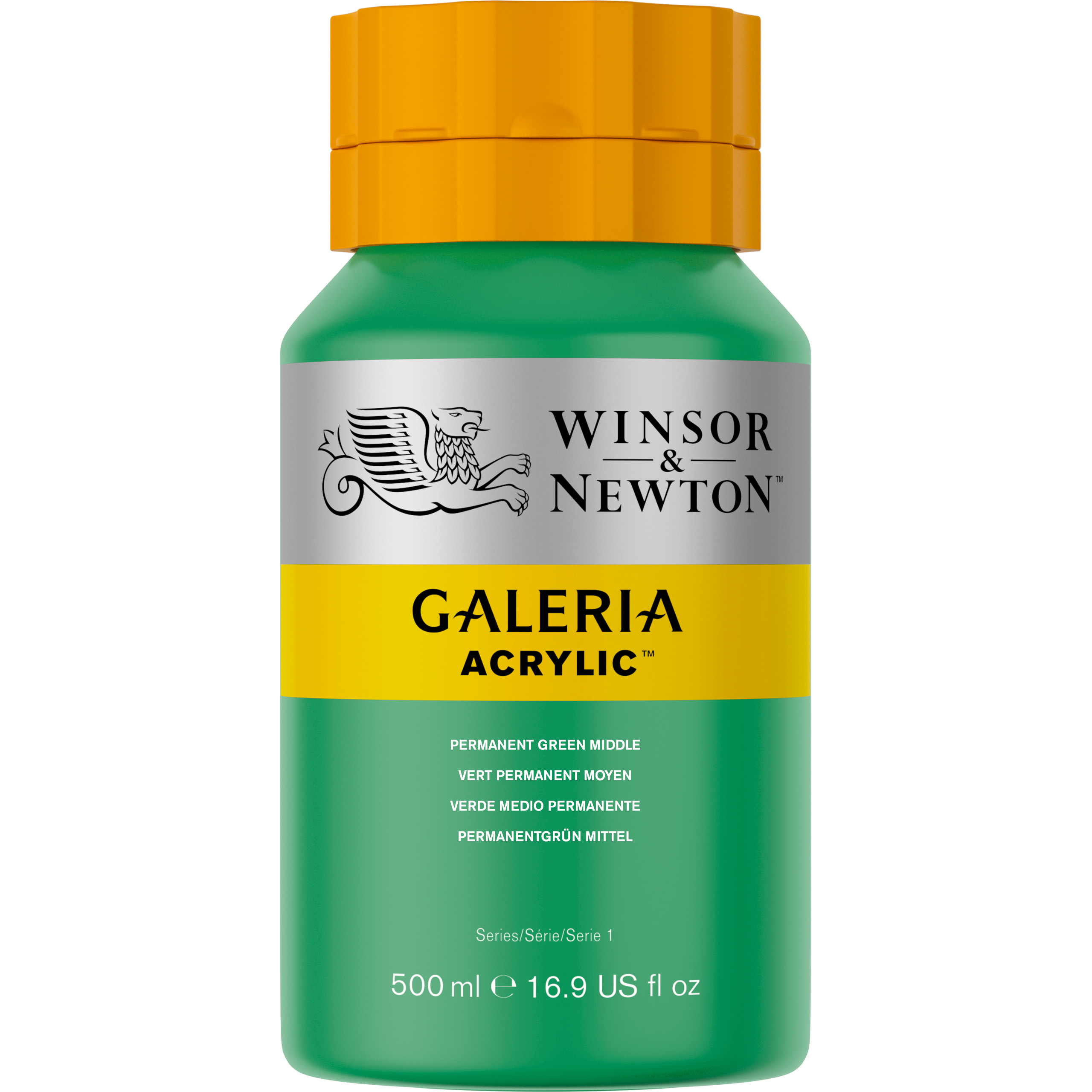 Winsor & Newton Galeria acrylverf 500ml - 484 permanent green middle