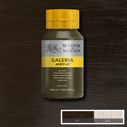 Winsor & Newton Galeria acrylverf 500ml - 554 raw umber