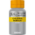Winsor & Newton Galeria acrylverf 500ml - 617 silver