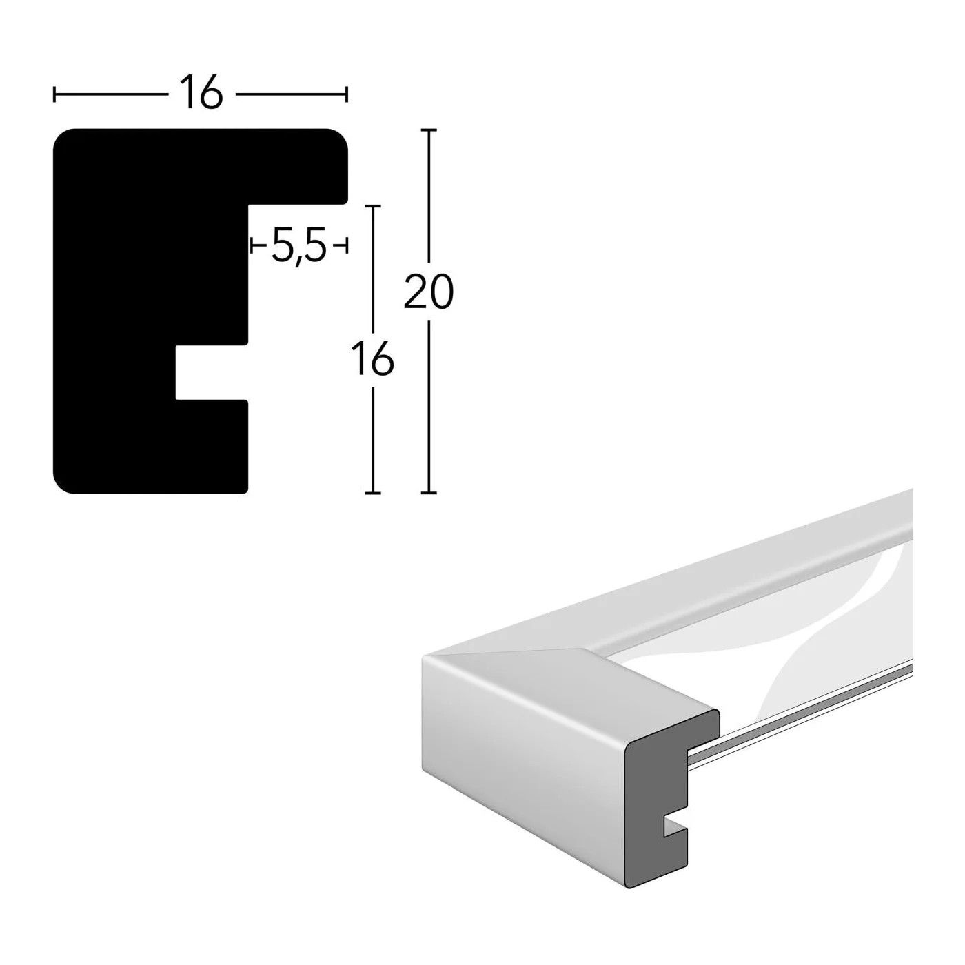 Wissellijst Nielsen Skava - 60 x 80 eiken