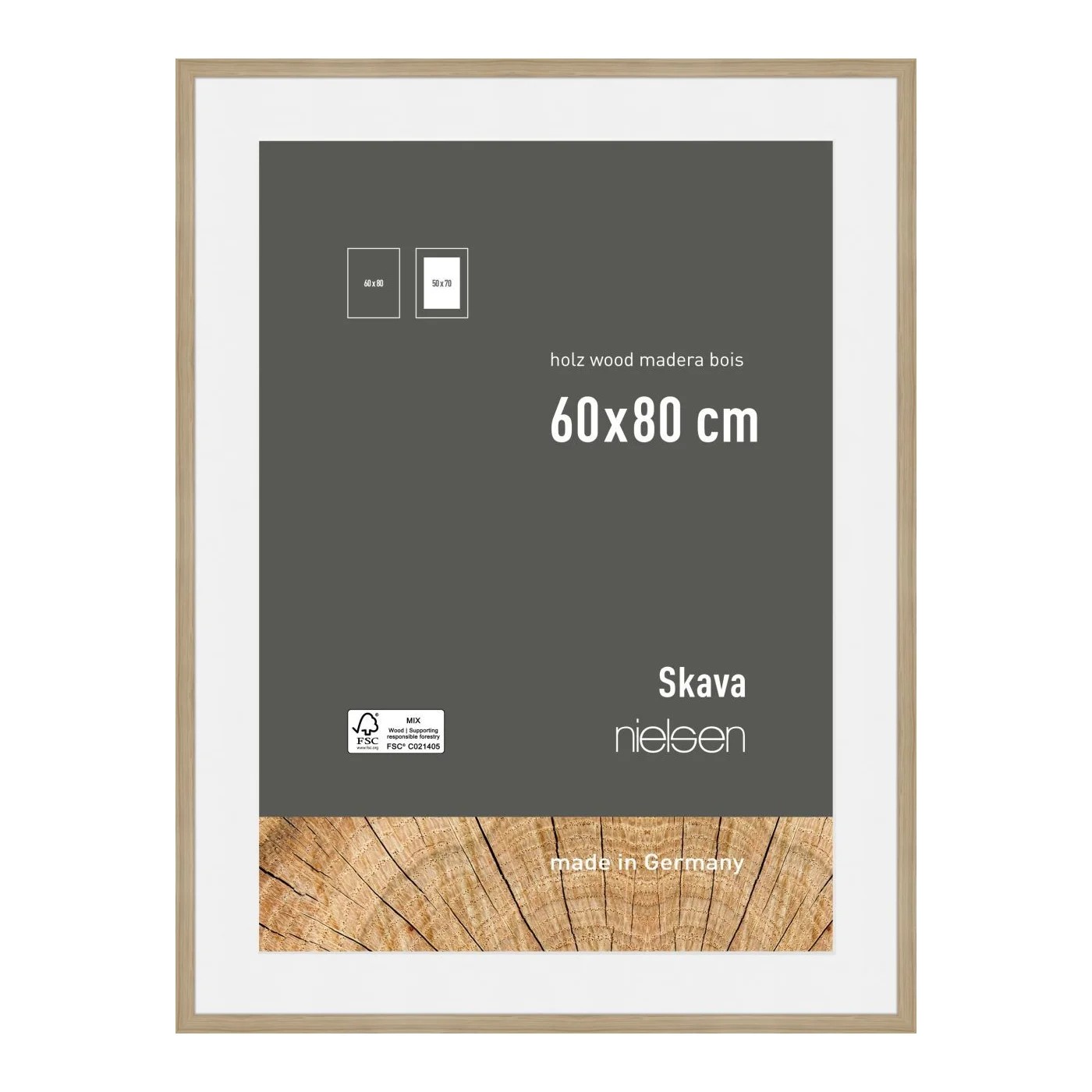 Wissellijst Nielsen Skava - 60 x 80 eiken