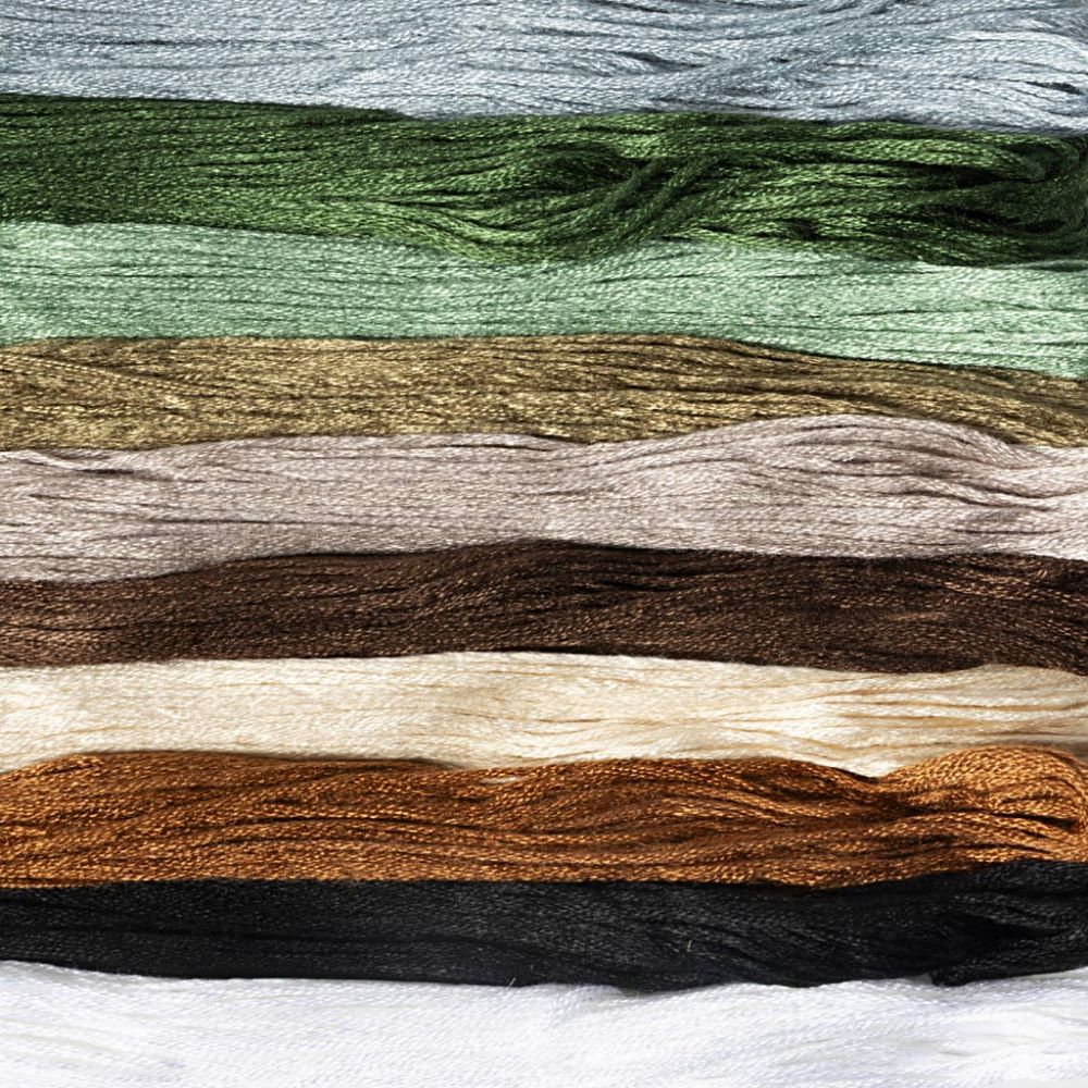 Borduurgaren - 10 stuks natuurlijke kleuren