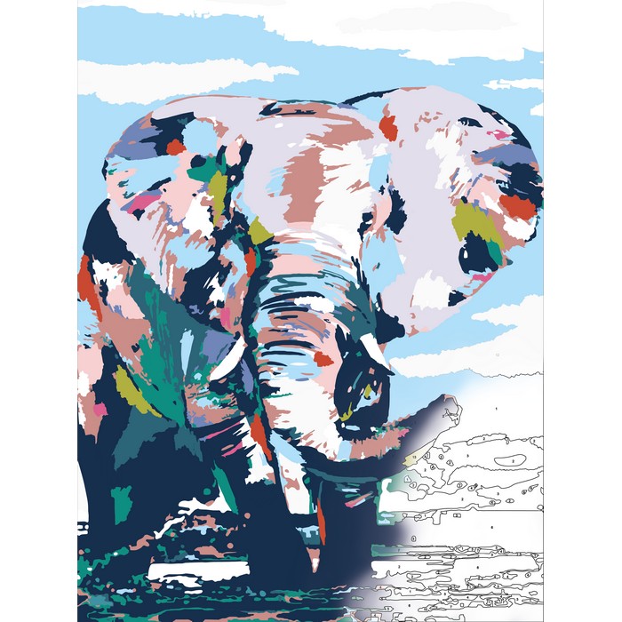 DoCraft schilderen op nummer - noble elephant