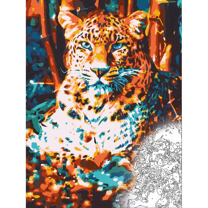 DoCraft schilderen op nummer - resting leopard