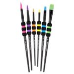 Faber-Castell Penselenset soft touch zwart - 6 stuks