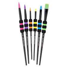 Faber-Castell Penselenset soft touch zwart - 6 stuks