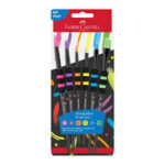 Faber-Castell Penselenset soft touch zwart - 6 stuks