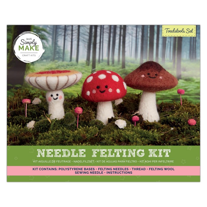Naaldvilt kit - Paddenstoelen set