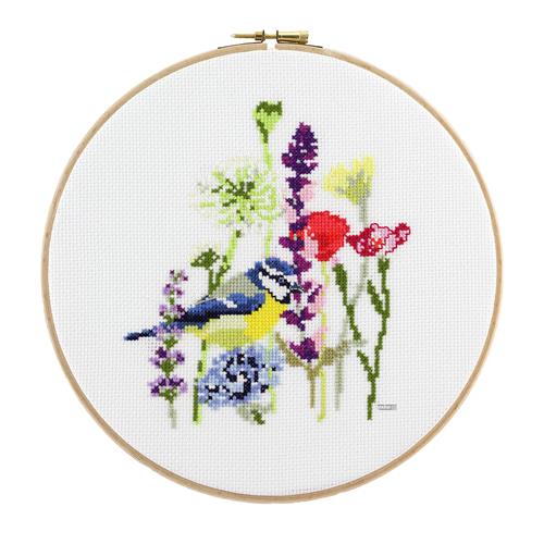Pako 212.353 Borduurpakket telpatroon aïda Pimpelmees 22 cm rond