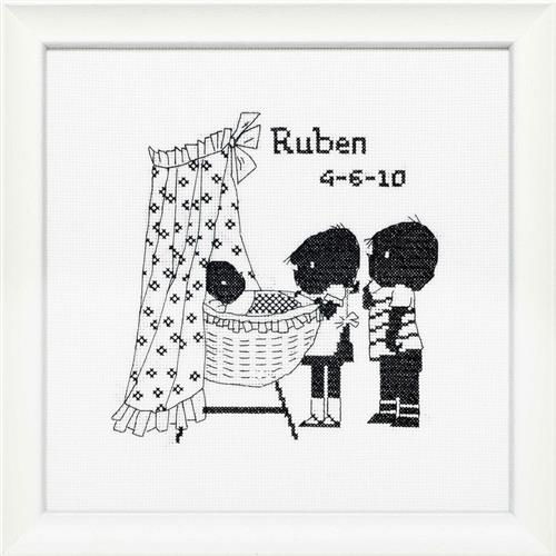 Pako 270.008 Borduurpakket telpatroon aïda Jip & Janneke Ruben 30 x 30 cm