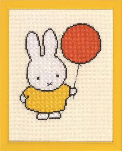 Pako borduurpakket telpatroon aïda Nijntje met ballon 13x17cm