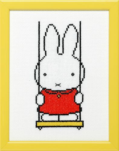 Pako borduurpakket telpatroon aïda Nijntje op schommel 13x17cm