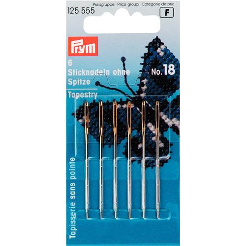 Prym 125555 Borduurnaalden zonder punt staal No. 18 1,20x50mm