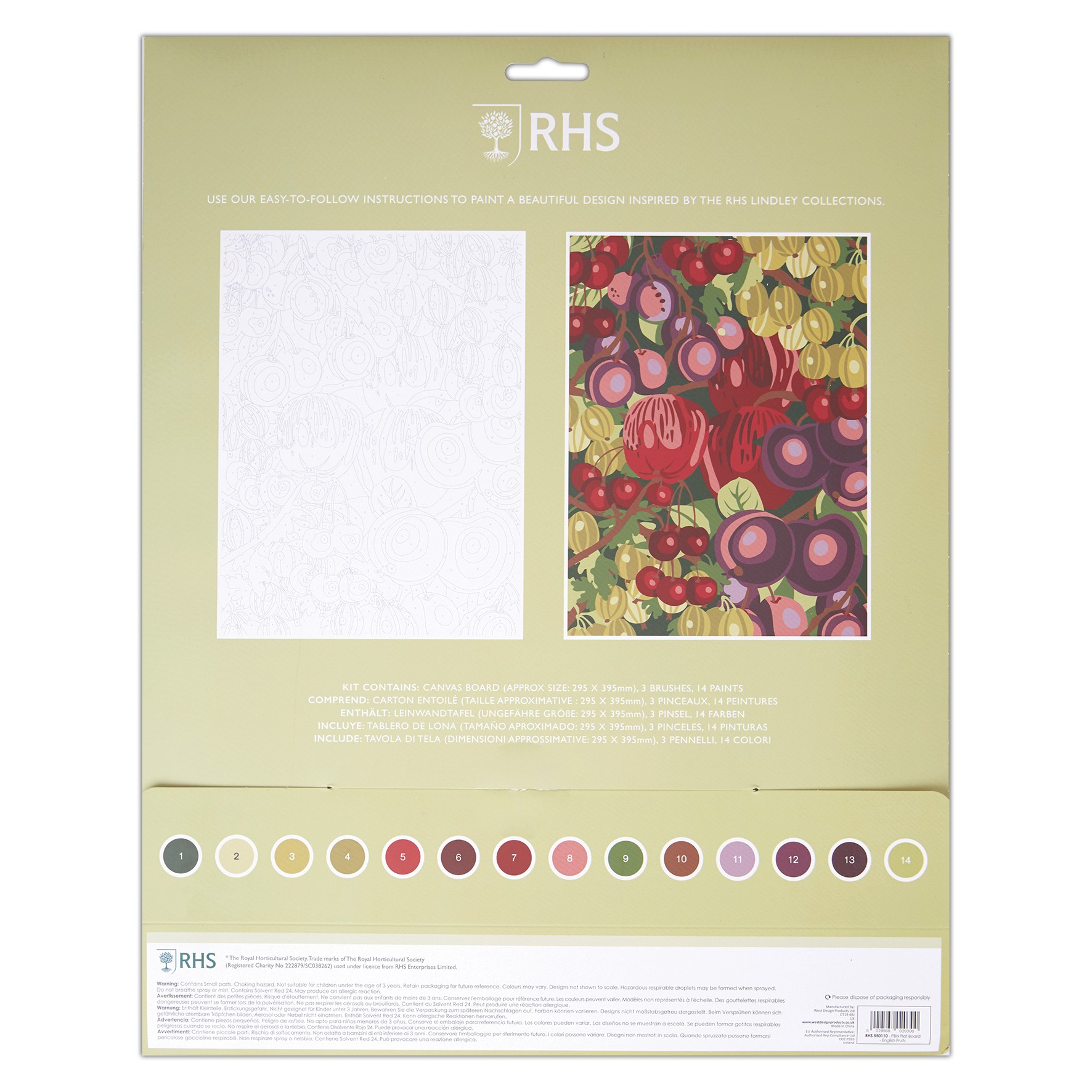 RHS schilderen op nummer - English fruits