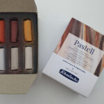 Schminke pastelkrijt - set 6 halve - earthy browns & elegant greys