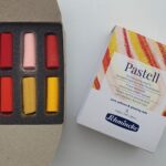 Schminke pastelkrijt - set 6 halve - juicy yellows & glowing reds