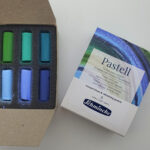 Schminke pastelkrijt - set 6 halve - tranquil blues & refreshing greens