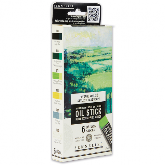 Sennelier Oil stick - set 6 stylized landscape