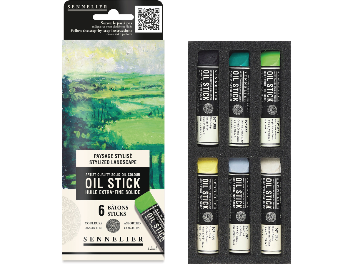 Sennelier Oil stick - set 6 stylized landscape