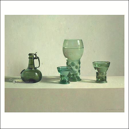 Wenskaart Henk Helmantel - Glas uit de collectie Vecht - 15 x 15