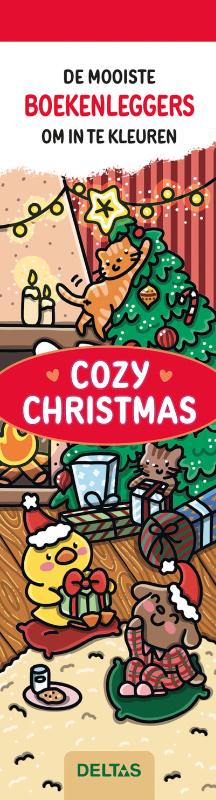 Boekenleggers om in te kleuren - cozy christmas