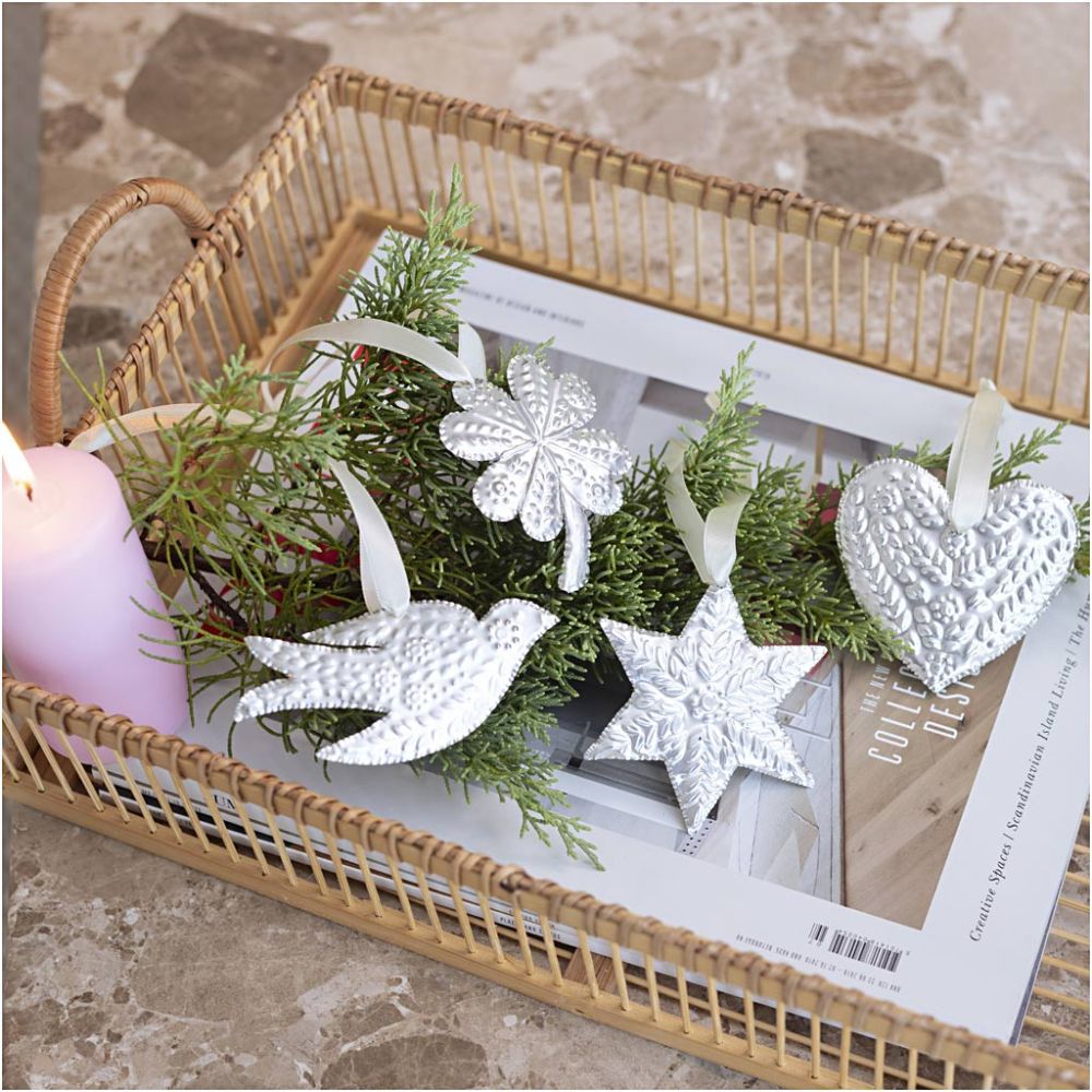 CCHobby mini hobbyset kerstdecoratie- silver metal